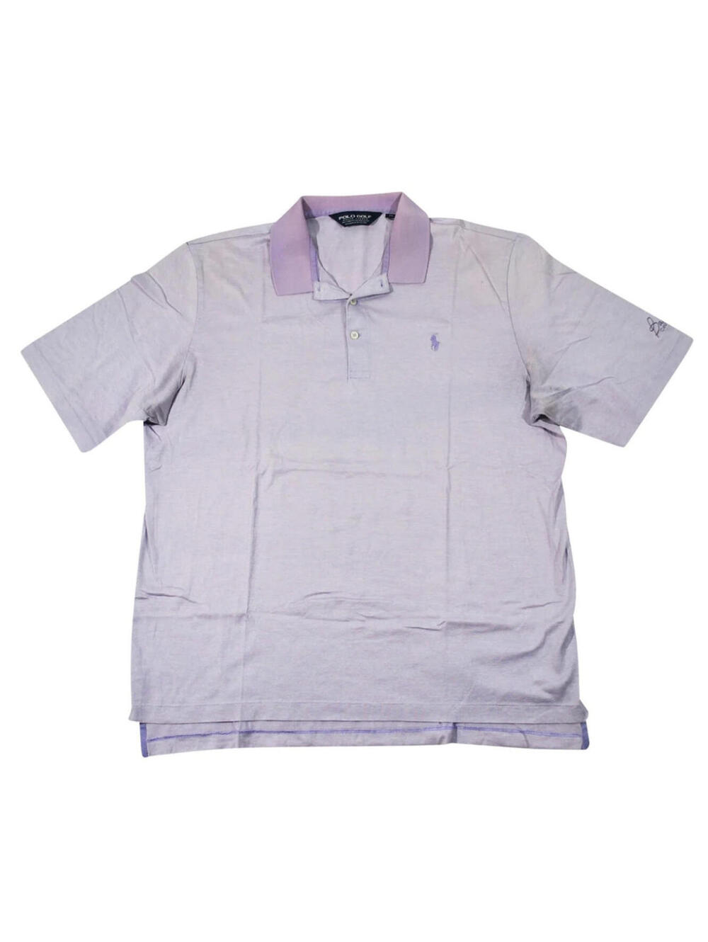 Vintage Ralph Lauren Balcones Country Club Golf Purple Stripe Polo Size X-Large